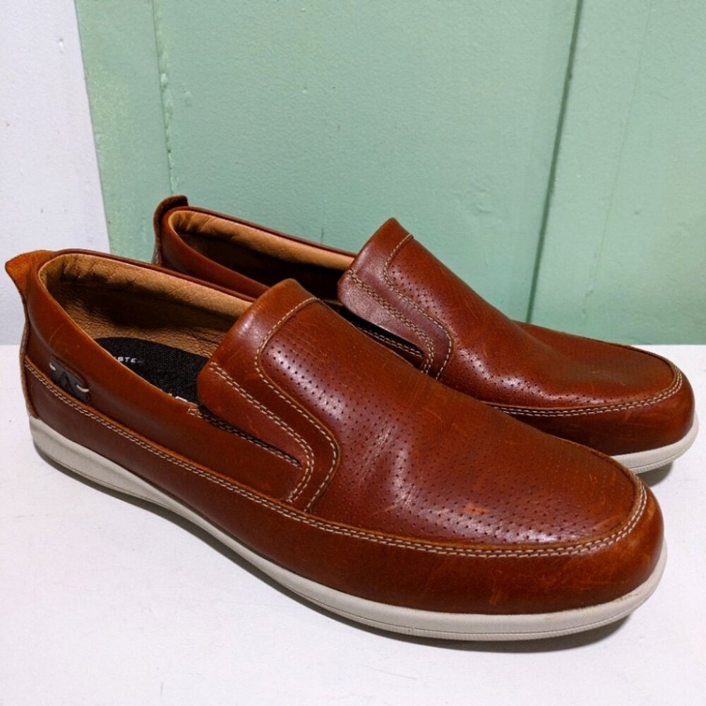 Colorado Affleck Sure Grip Brown Leather Pull On Shoe US 13